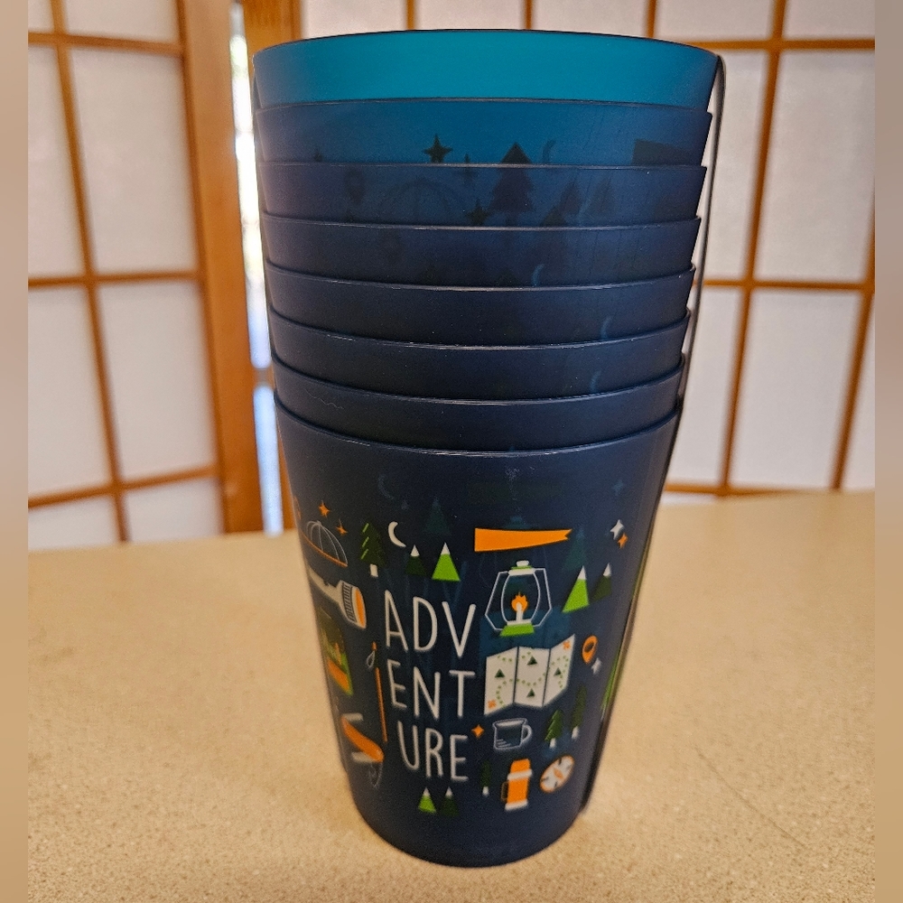 Plastic Cups for Kids 8 Cups Adventure Camping Cups